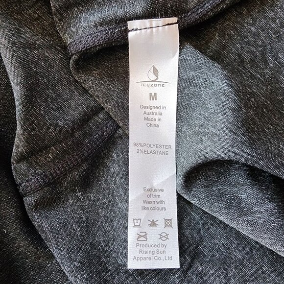 NEW Icyzone Womens Medium Top Dark Heather Gray Racerback Activewear Tank Top - Picture 9 of 10